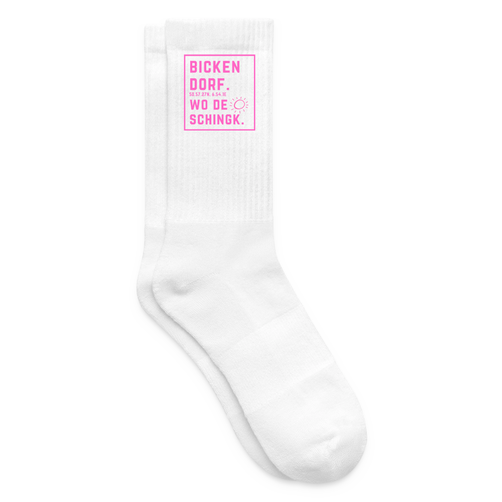 Wo de Sonn schingk - Bickendorf Druck - Tennissocken - Weiß