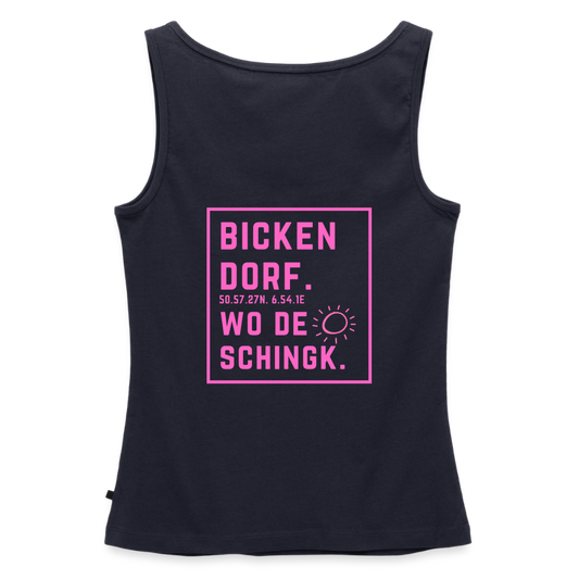 Wo de Sonn schingk - Bickendorf Druck - Frauen Premium Tank Top - Navy