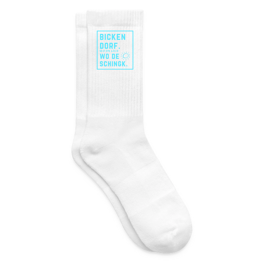 Wo de Sonn schingk - Bickendorf Druck - Tennissocken - Weiß