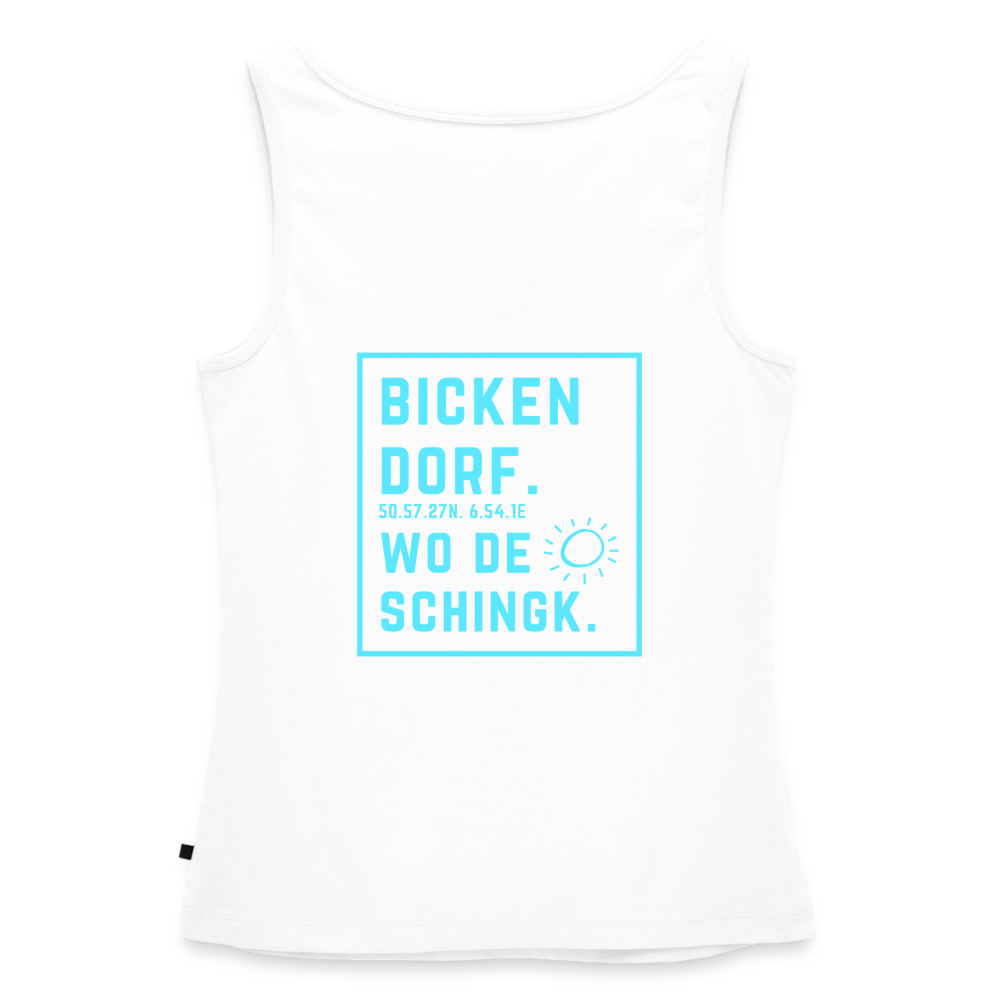 Wo de Sonn schingk - Bickendorf Druck - Frauen Premium Tank Top - Weiß