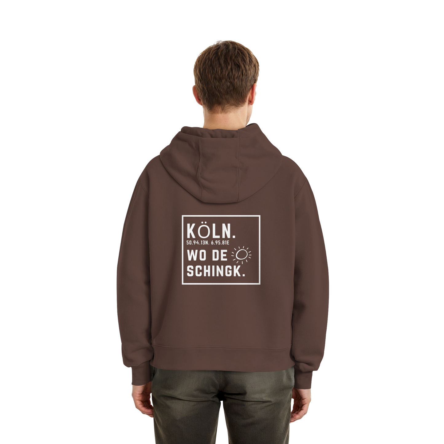 Wo de Sonn schingk - Köln Druck Rücken - Fluffy Boxcut Zipper