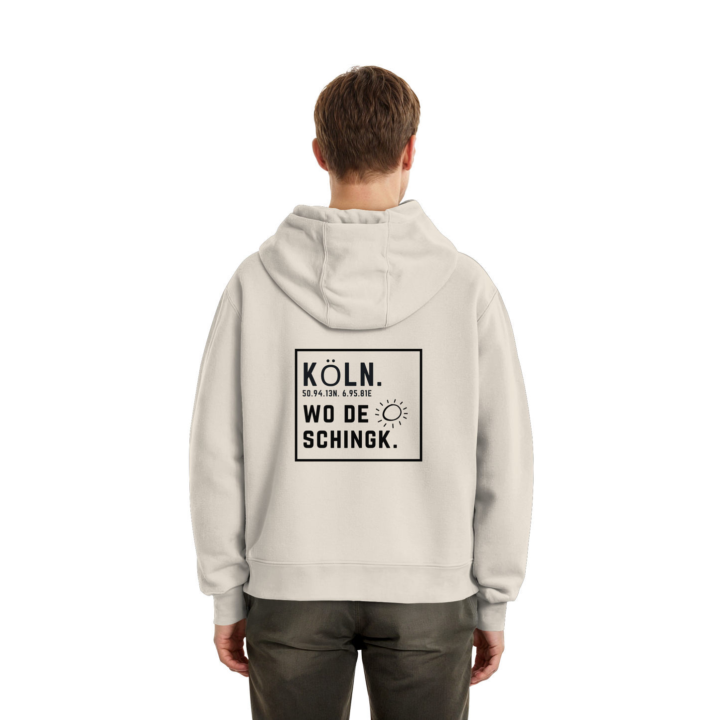 Wo de Sonn schingk - Köln Druck Rücken - Fluffy Boxcut Zipper
