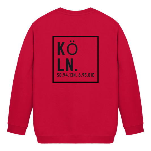 Köln Koordinaten (großer Druck auf dem Rücken) - Kids Basic Sweatshirt
