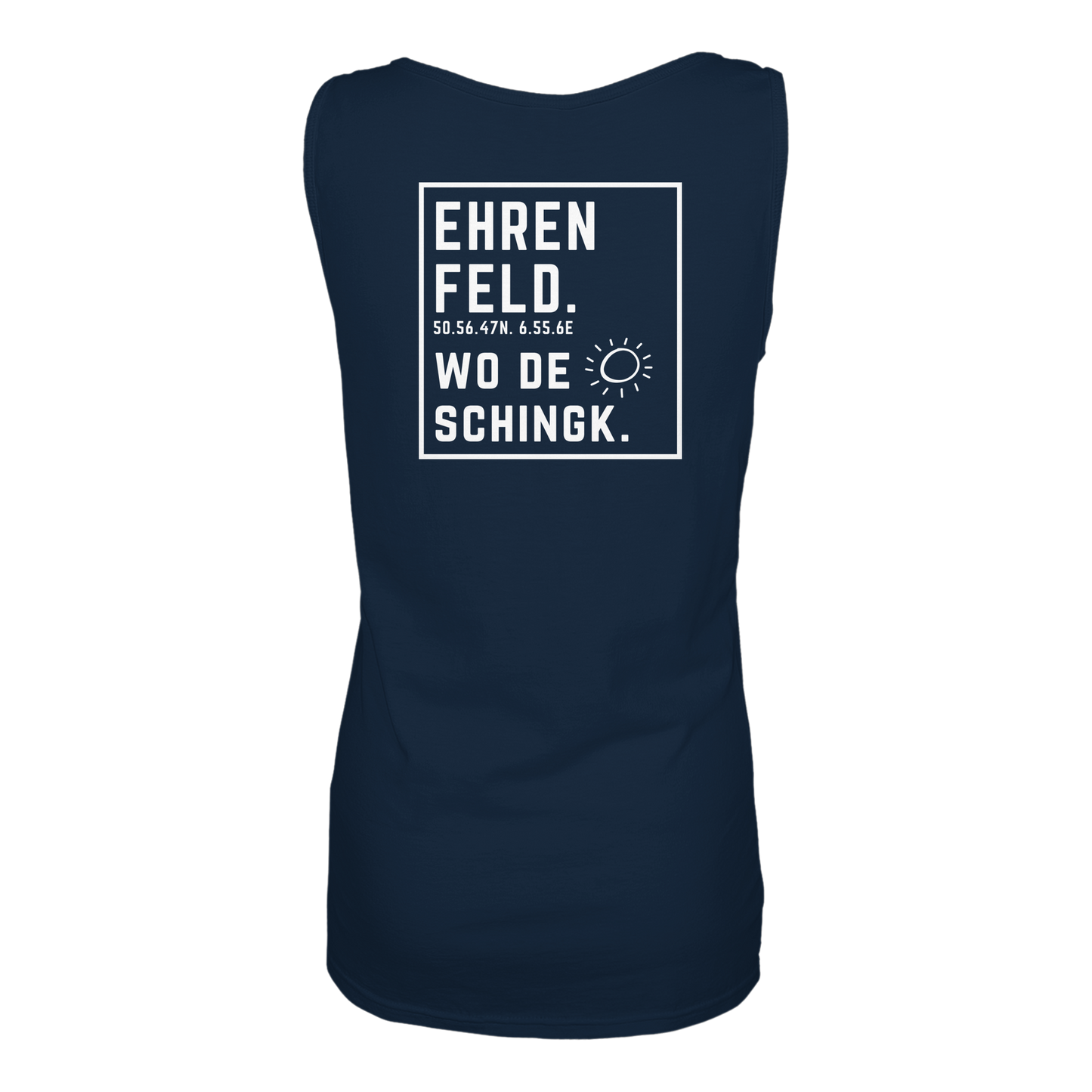 Wo de Sonn schingk - Ehrenfeld Druck Rücken - Ladies Tank-Top