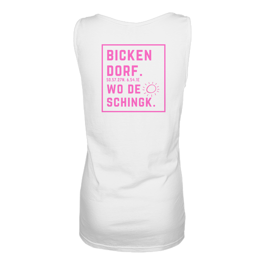 Wo de Sonn schingk - Bickendorf Druck Rücken - Ladies Tank-Top