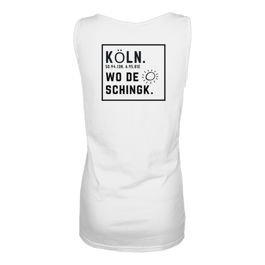 Wo de Sonn schingk - Köln Druck Rücken - Ladies Tank-Top