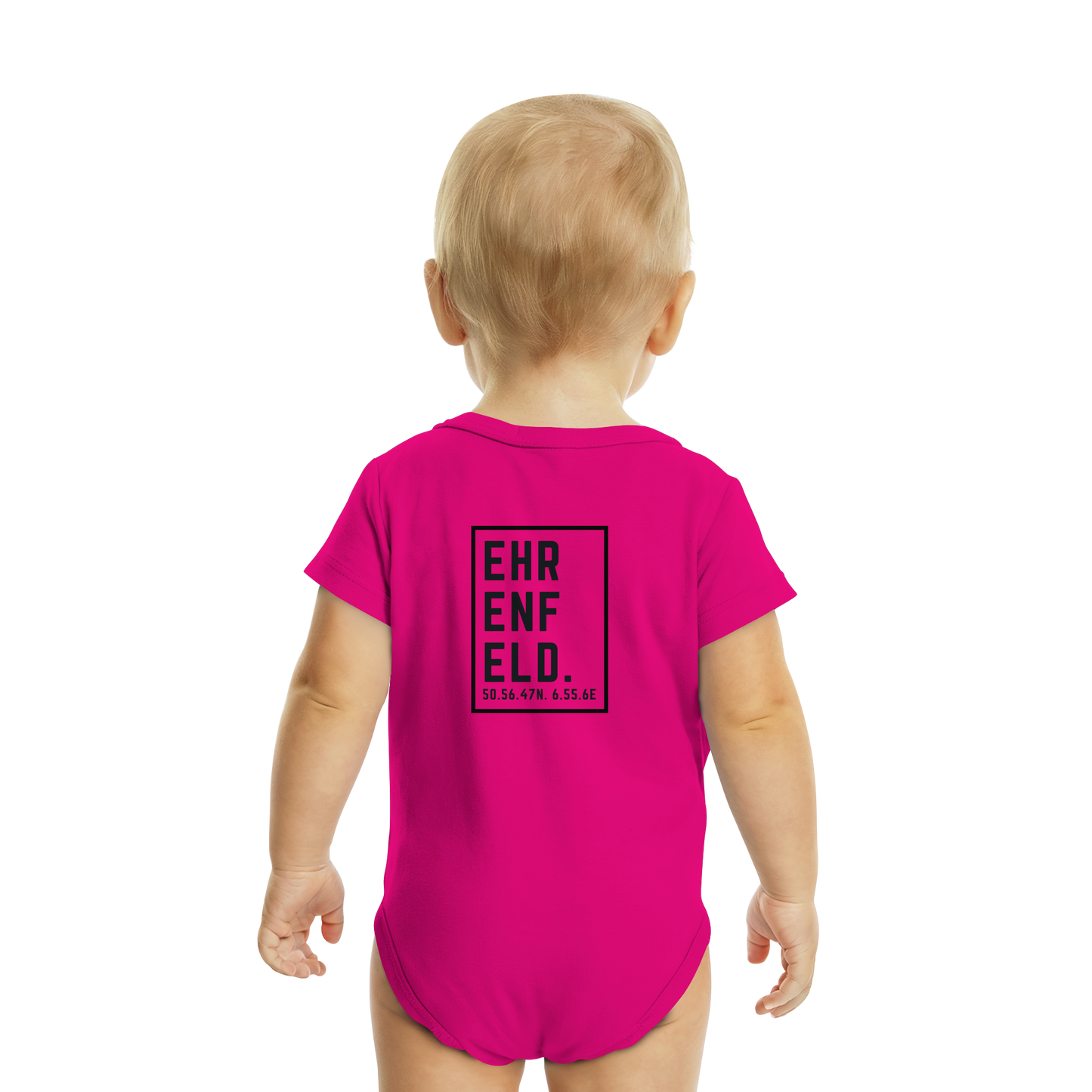 Ehrenfeld Koordinaten (großer Druck auf dem Rücken) - Organic Baby Bodysuit