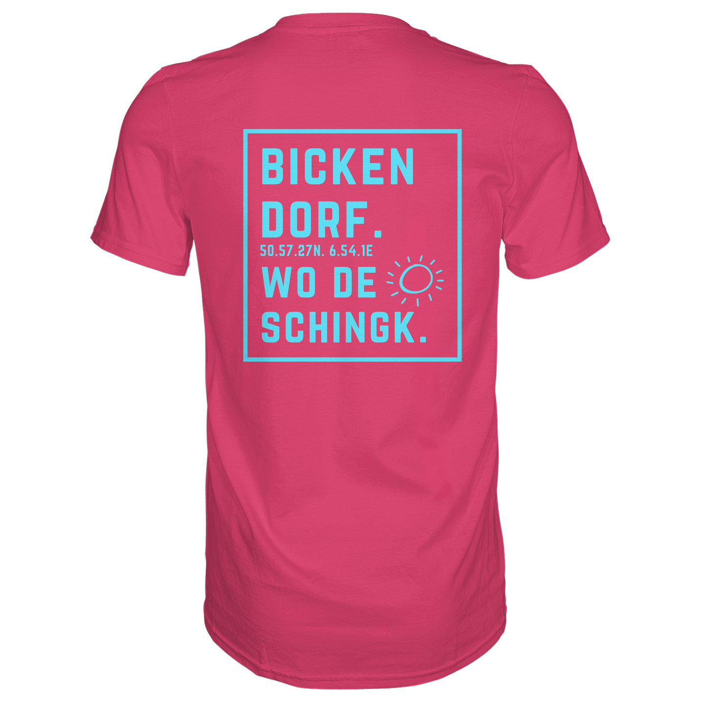 Wo de Sonn schingk - Bickendorf Druck Rücken - Premium Classic T-Shirt