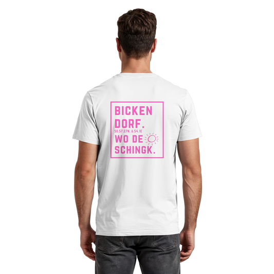 Wo de Sonn schingk - Bickendorf Druck Rücken - Premium Classic T-Shirt