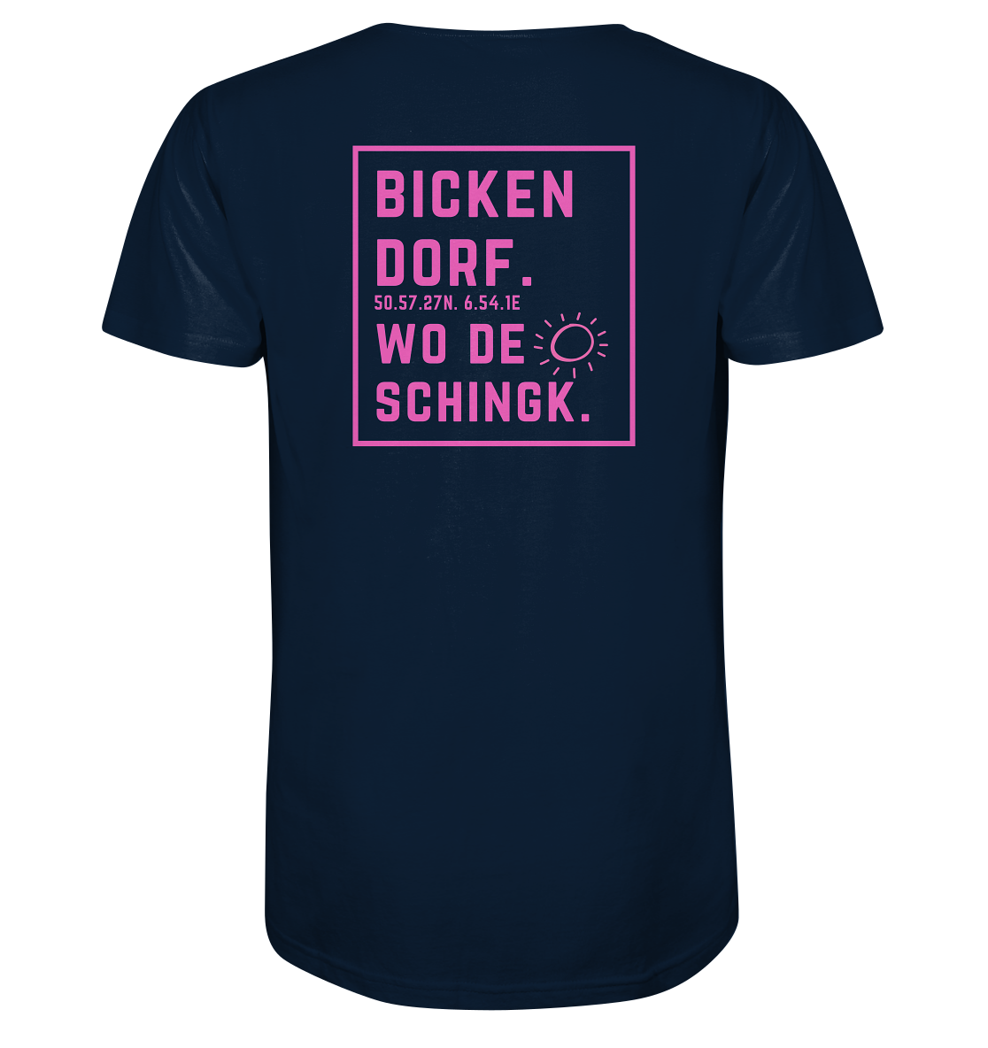 Wo de Sonn schingk - Bickendorf Druck Rücken - V-Neck Shirt