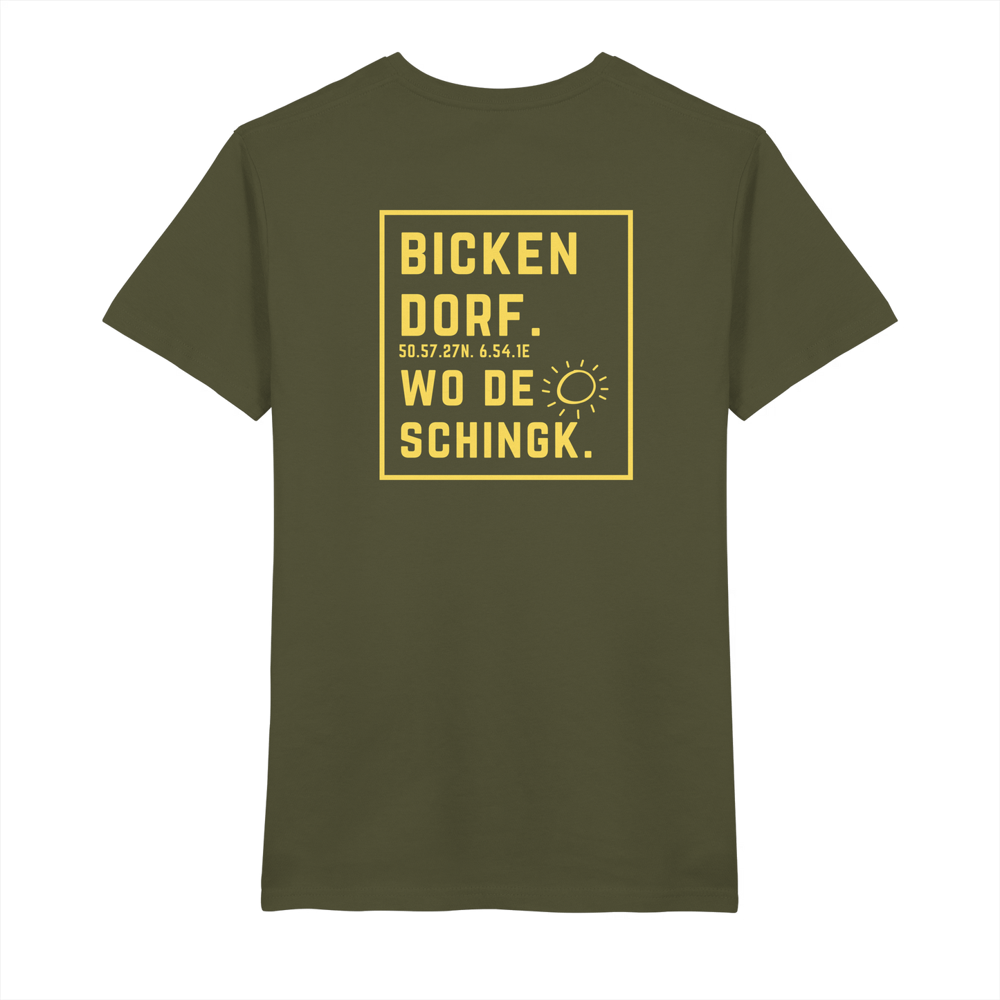 Wo de Sonn schingk - Bickendorf Druck Rücken - V-Neck Shirt