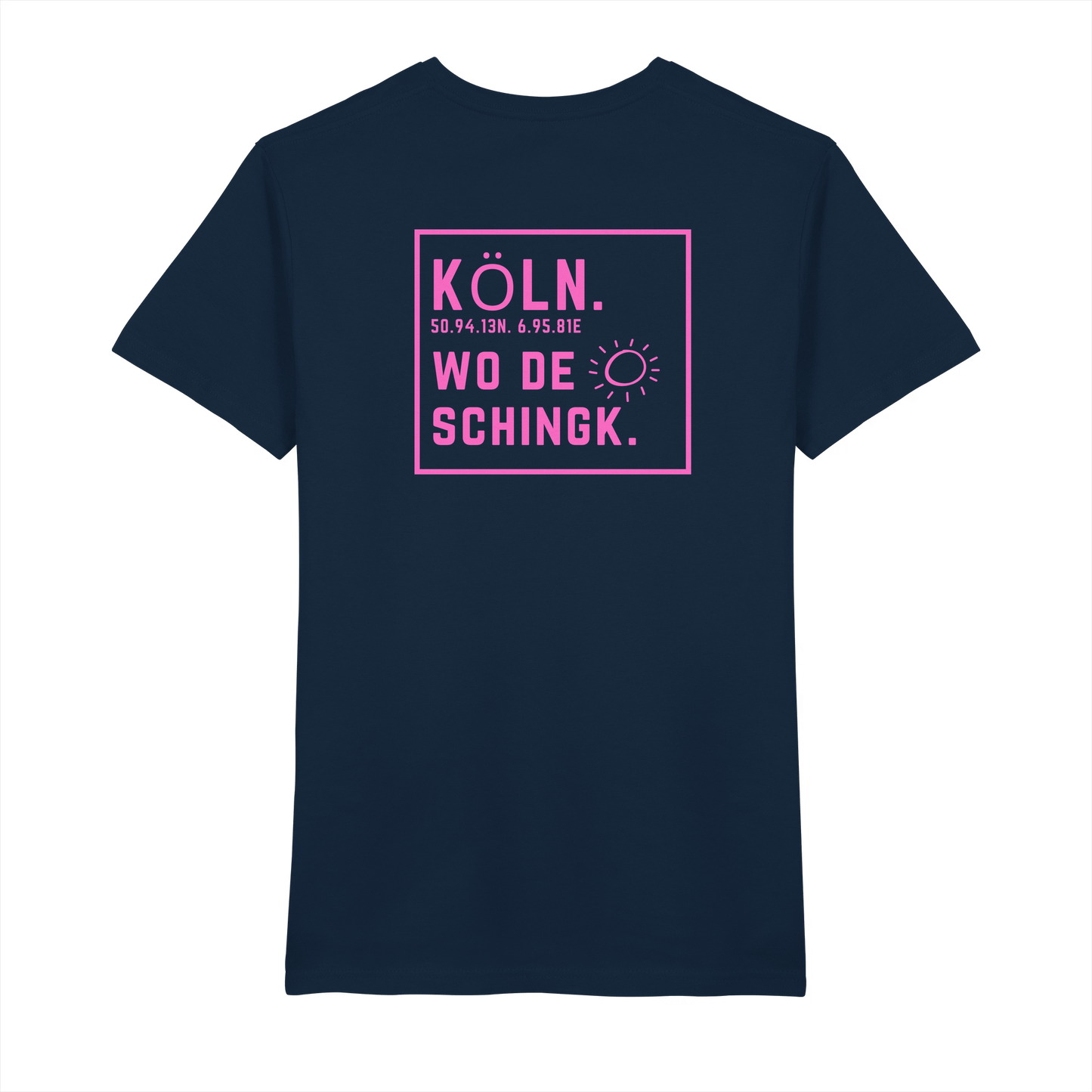 Wo de Sonn schingk - Köln Druck Rücken - V-Neck Shirt