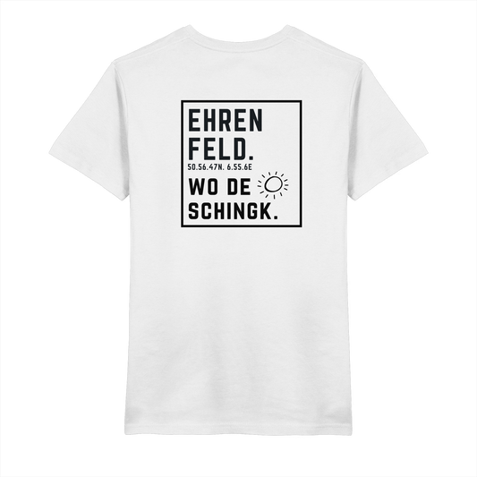 Wo de Sonn schingk - Ehrenfeld Druck Rücken - V-Neck Shirt
