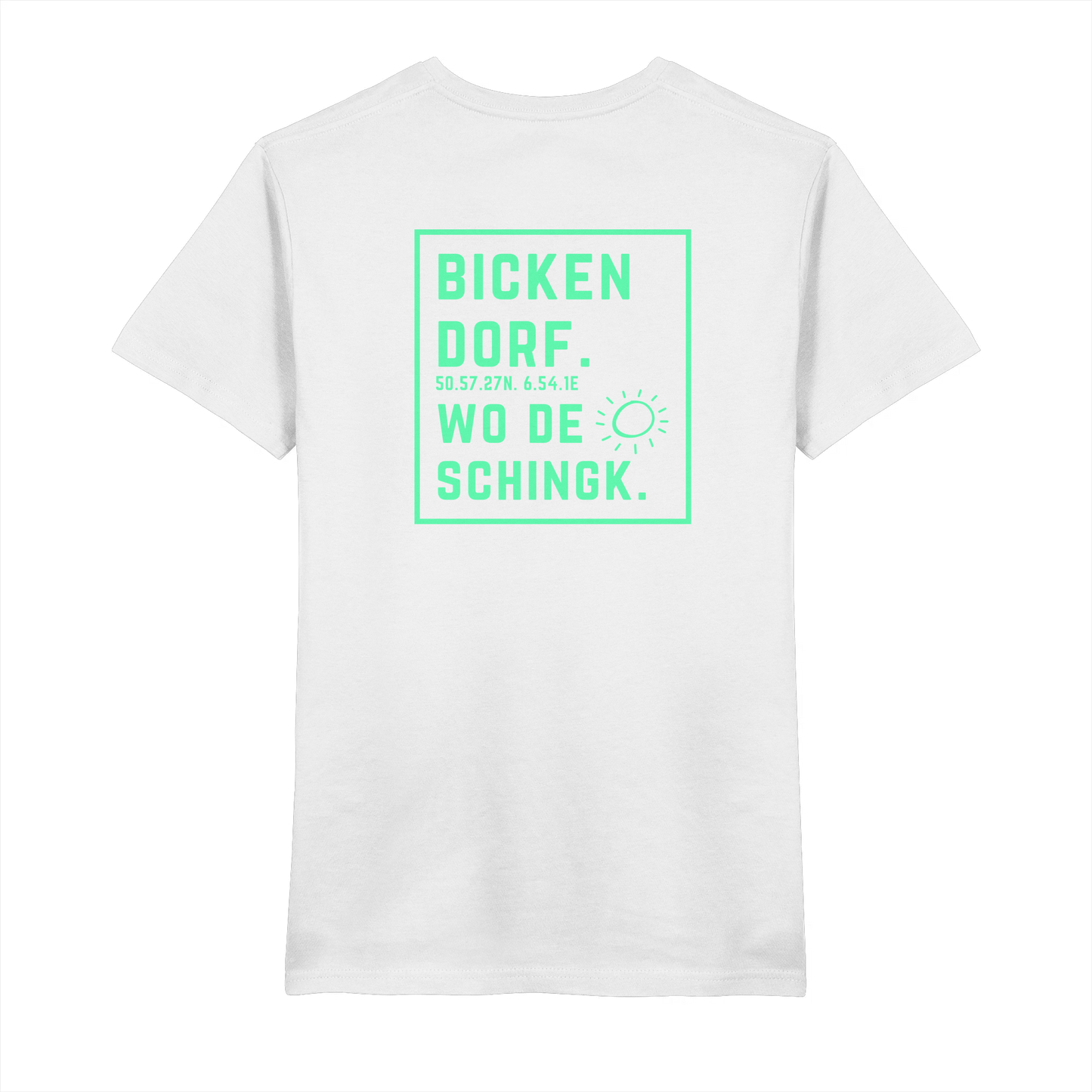 Wo de Sonn schingk - Bickendorf Druck Rücken - V-Neck Shirt