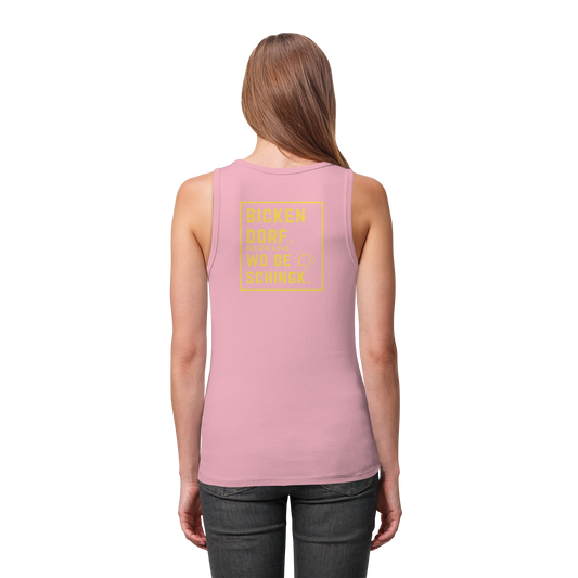 Wo de Sonn schingk - Bickendorf Druck Rücken - Womens Organic Fitted Tank Top