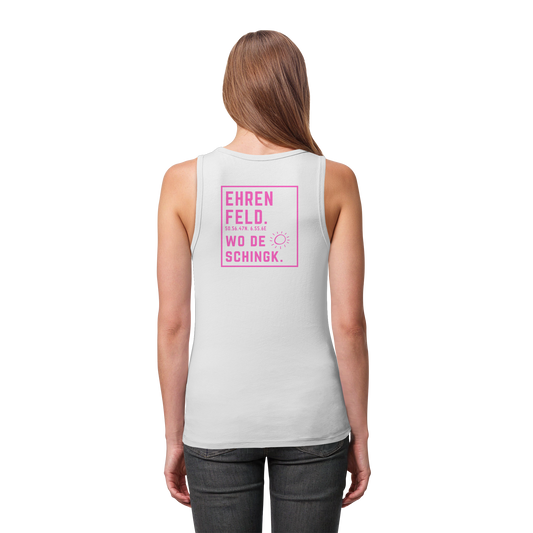 Wo de Sonn schingk - Ehrenfeld Druck Rücken - Womens Organic Fitted Tank Top