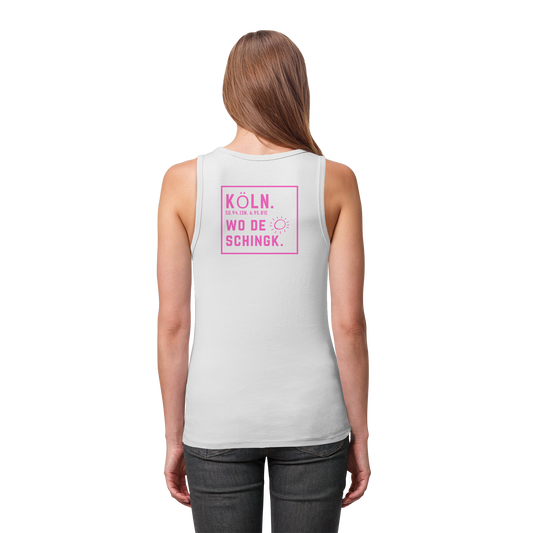 Wo de Sonn schingk - Köln Druck Rücken - Womens Organic Fitted Tank Top