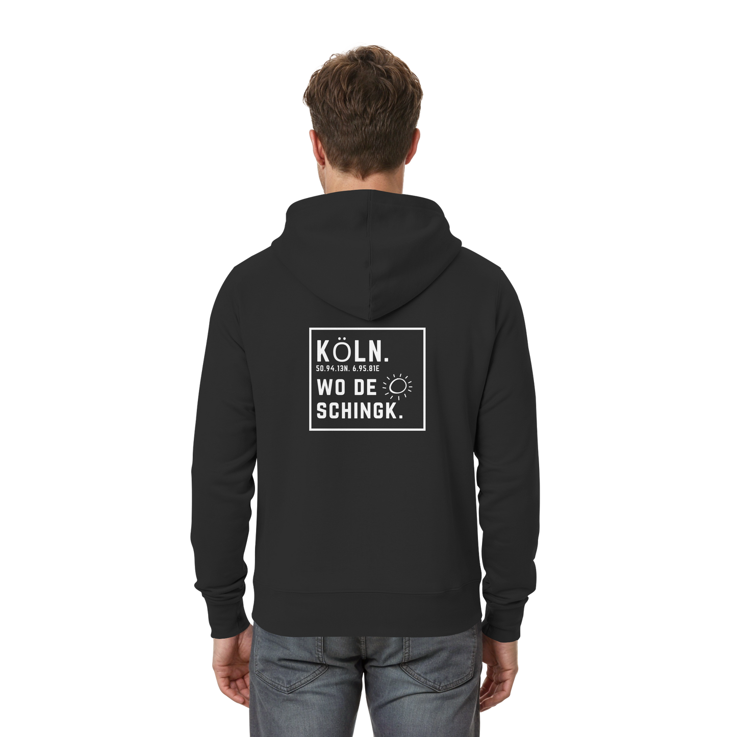 Wo de Sonn schingk - Köln Druck Rücken - Zipper