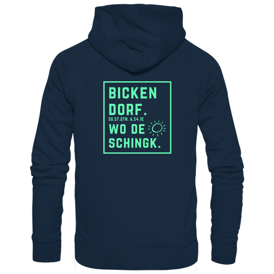 Wo de Sonn schingk - Bickendorf Druck Rücken - Zipper