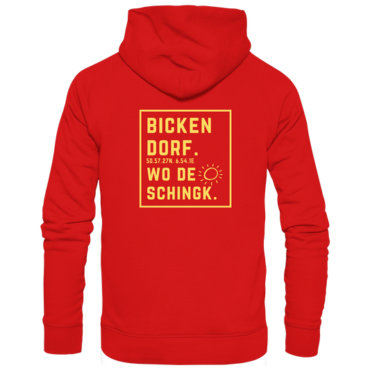Wo de Sonn schingk - Bickendorf Druck Rücken - Zipper