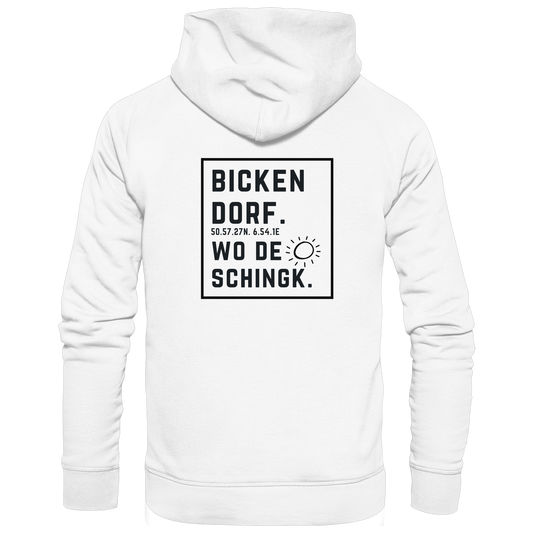 Wo de Sonn schingk - Bickendorf Druck Rücken - Zipper