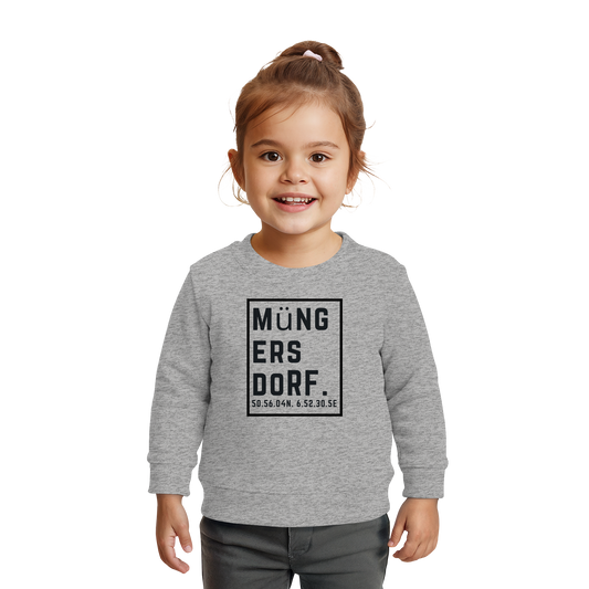 Müngersdorf Koordinaten (großer Druck auf der Brust) - Baby Organic Sweatshirt