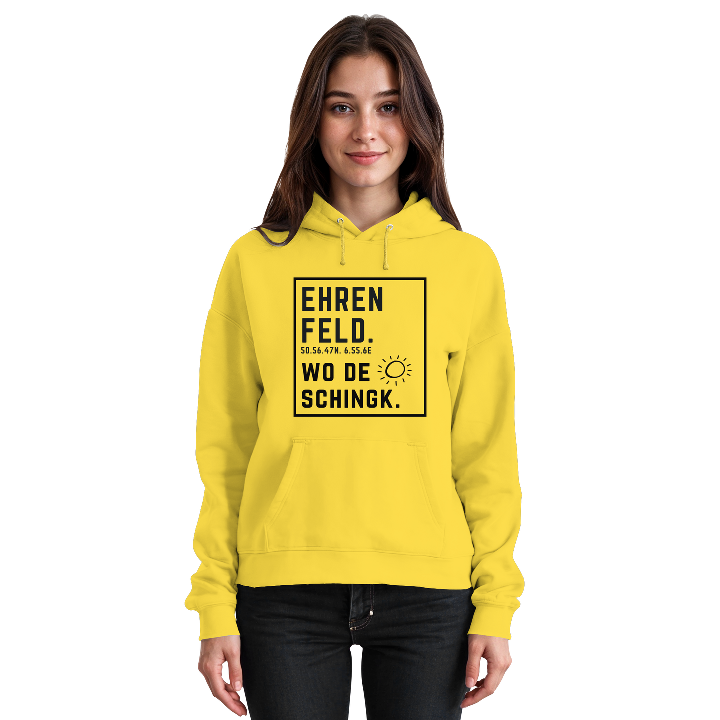 Wo de Sonn schingk - Ehrenfeld Druck - Basic Unisex Hoodie