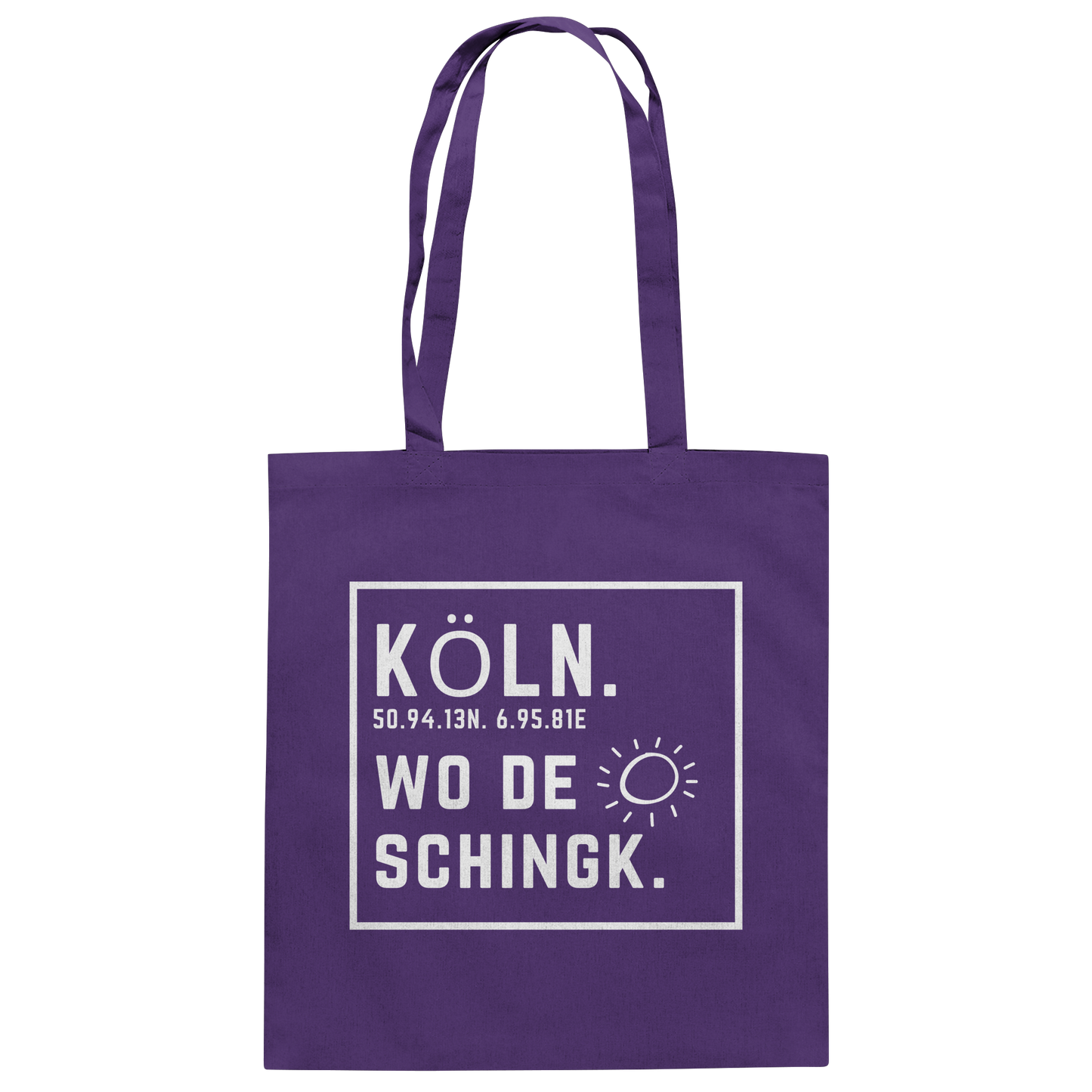 Wo de Sonn schingk - Köln Druck - Baumwolltasche