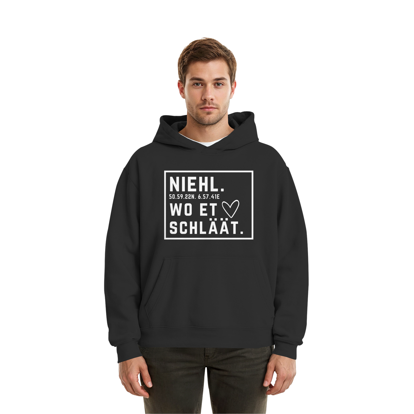 Niehl Hätz Druck - Fluffy Boxcut Hoodie