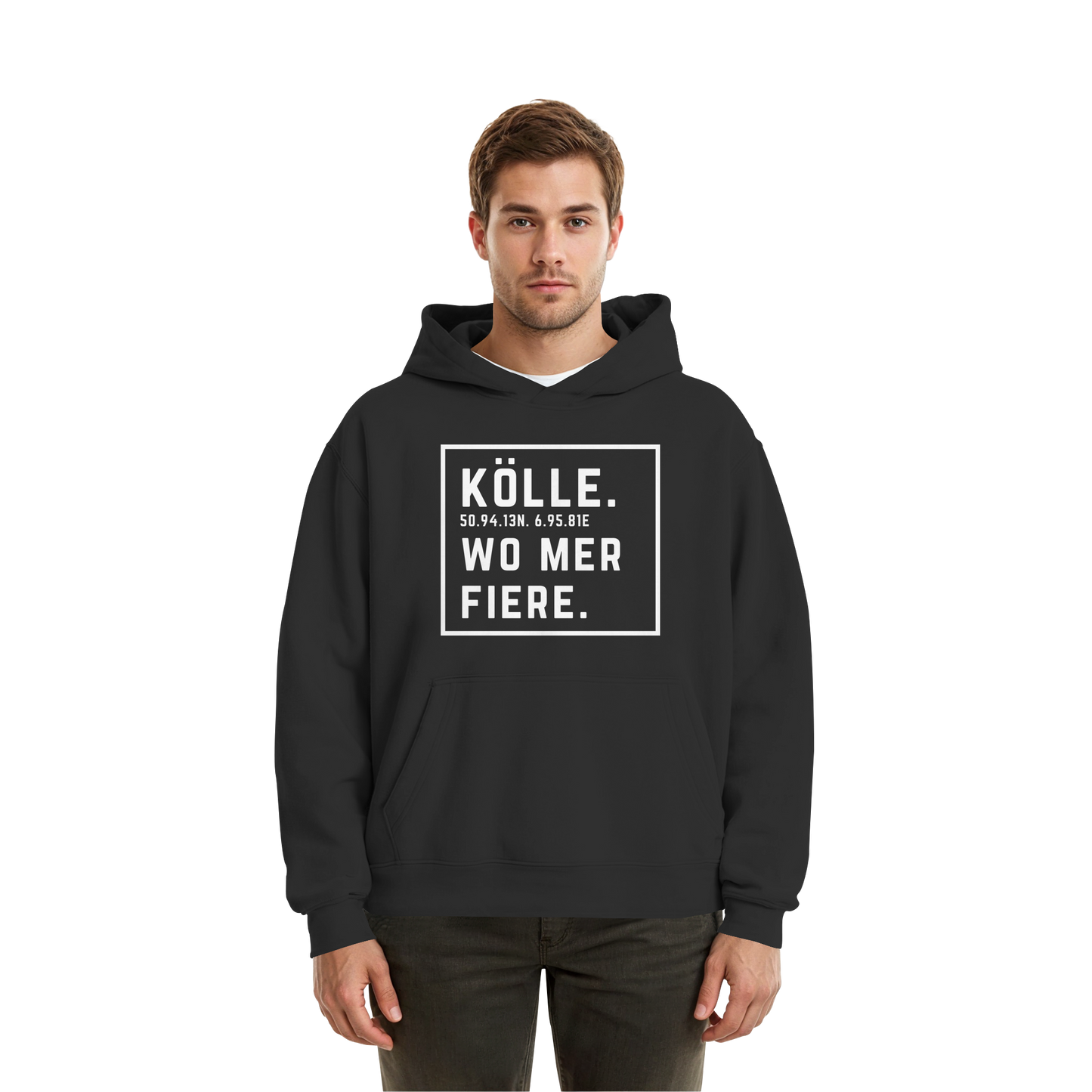 Kölle Fiere Druck - Fluffy Boxcut Hoodie