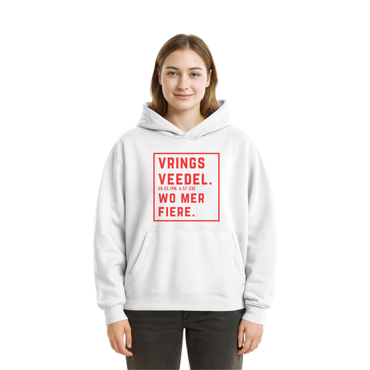 Vringsveedel Fiere Druck - Fluffy Boxcut Hoodie