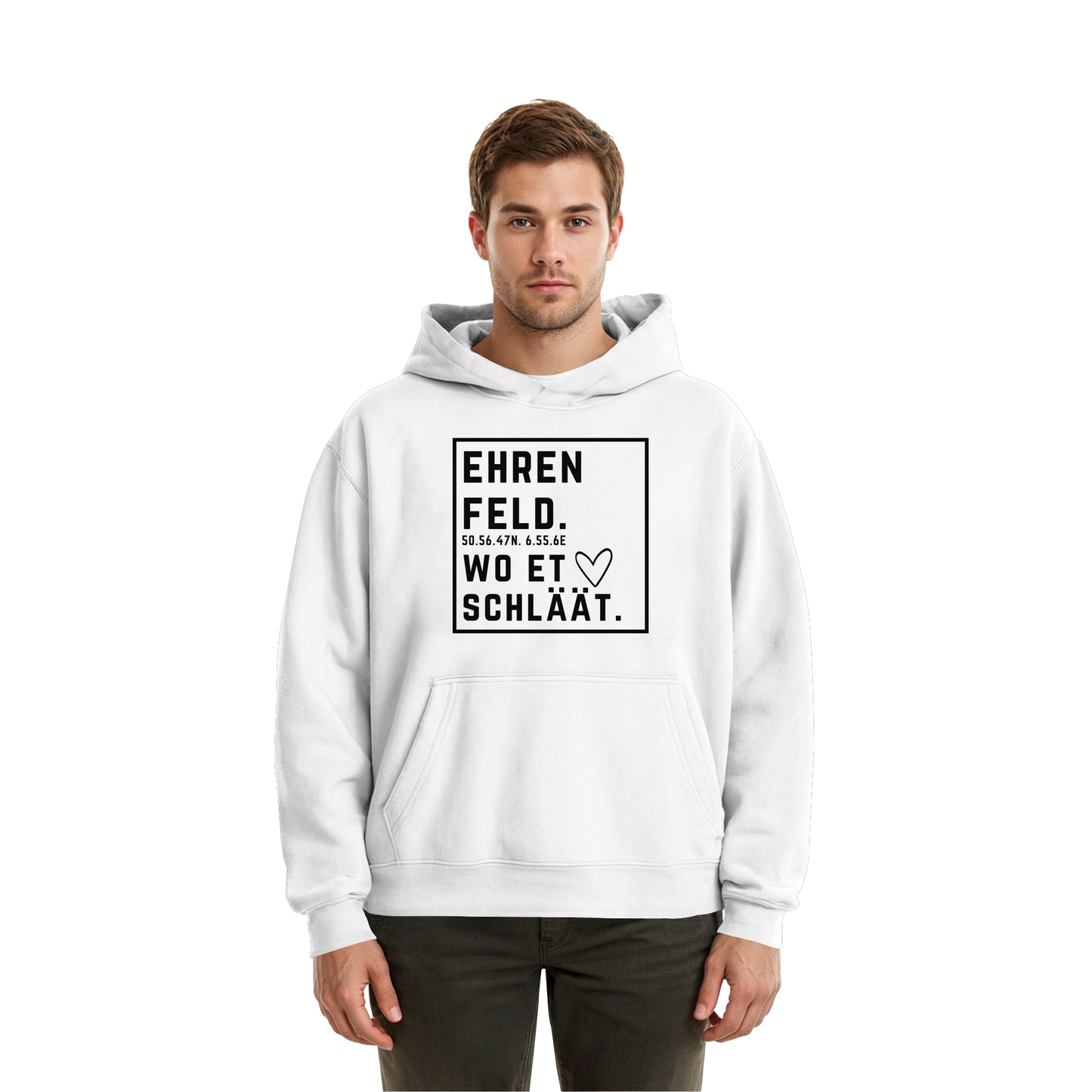 Ehrenfeld Hätz Druck - Fluffy Boxcut Hoodie