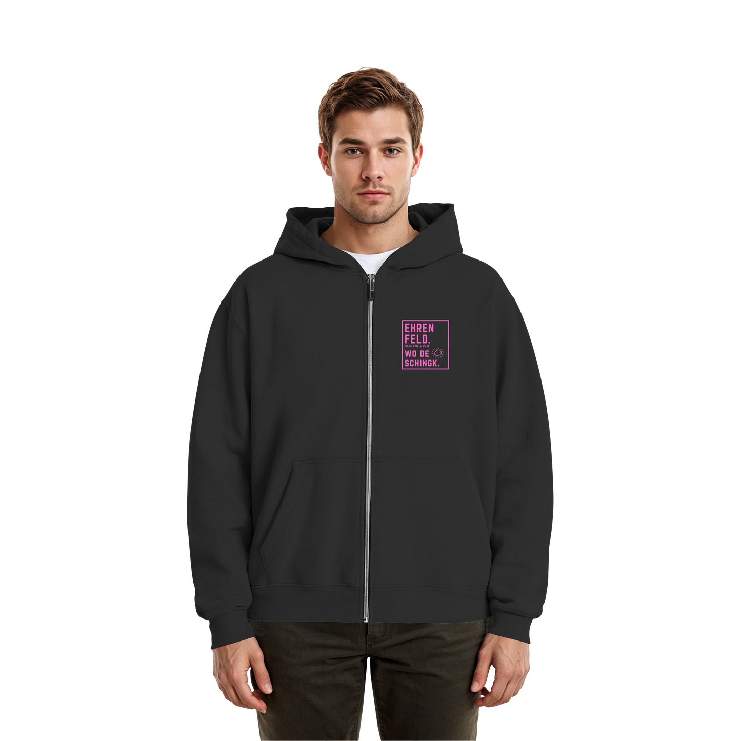 Wo de Sonn schingk - Ehrenfeld Druck - Fluffy Boxcut Zipper