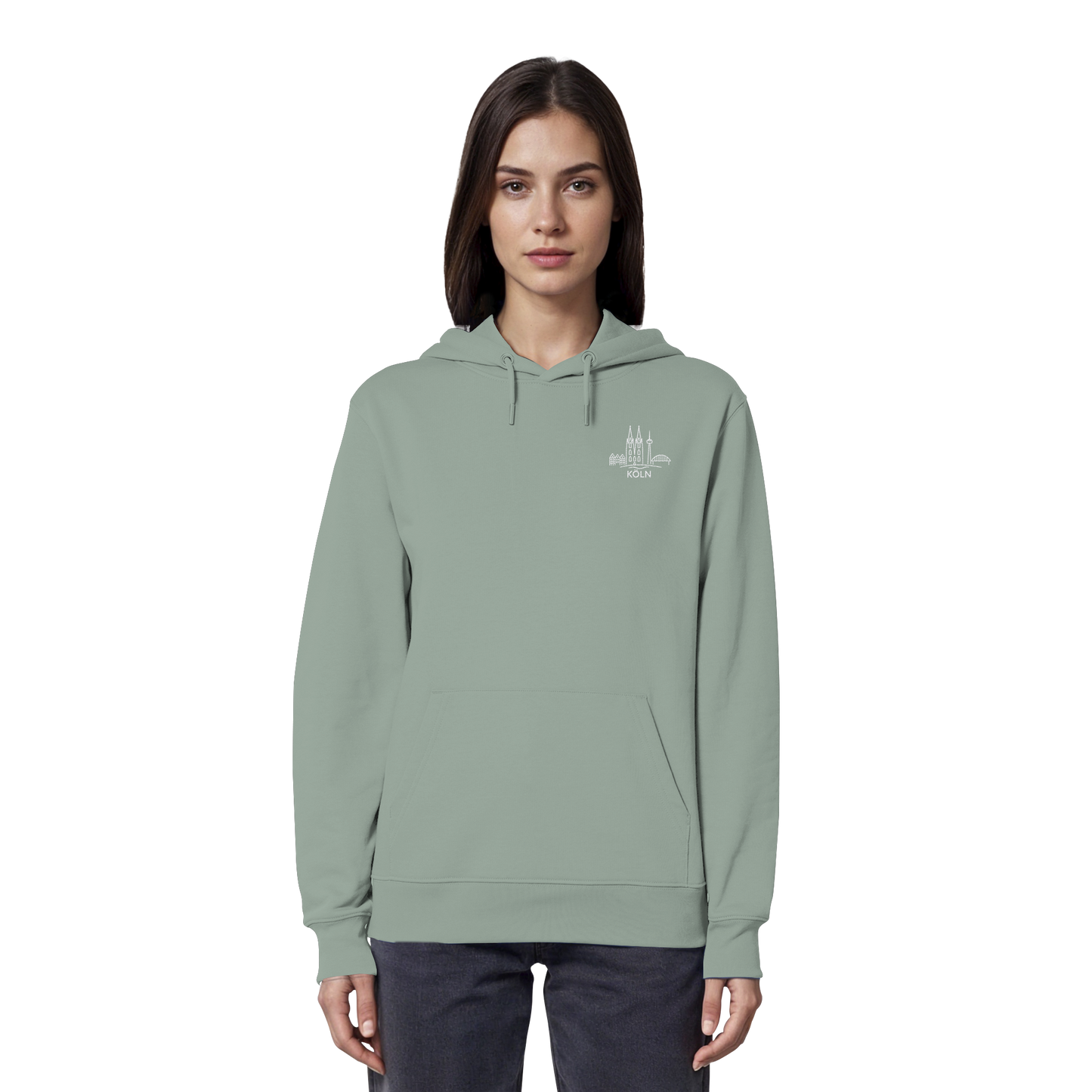 Köln Skyline Stick - Organic Hoodie