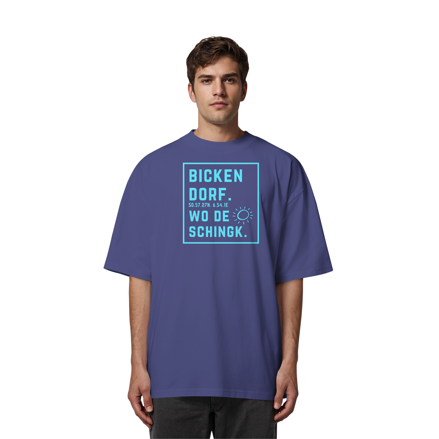 Wo de Sonn schingk - Bickendorf Druck - Organic Oversize Shirt