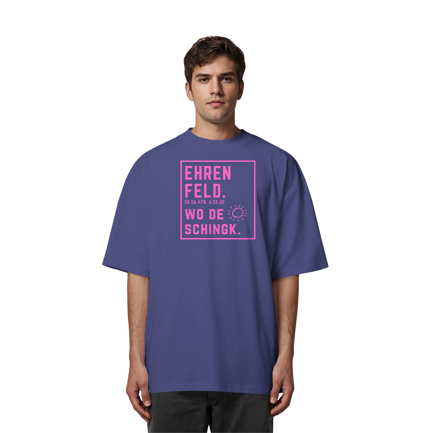 Wo de Sonn schingk - Ehrenfeld Druck - Organic Oversize Shirt