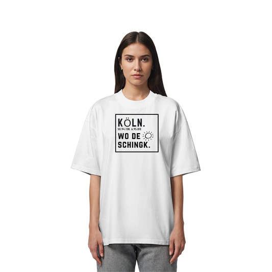 Wo de Sonn schingk - Köln Druck - Organic Oversize Shirt