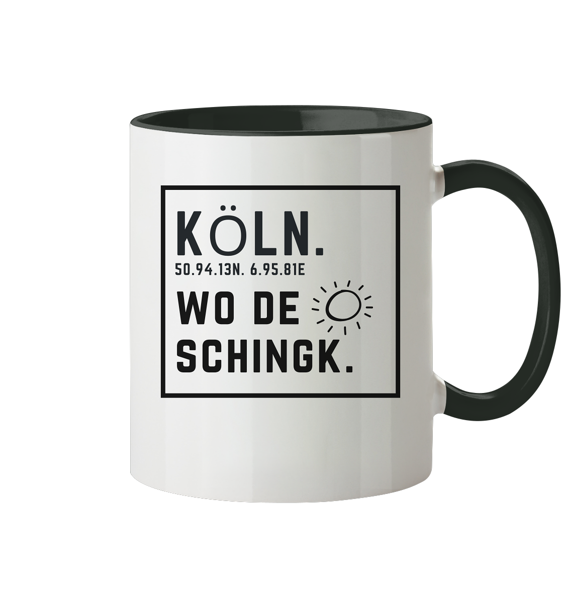 Wo de Sonn schingk - Köln Druck - Accessoires - Tasse zweifarbig