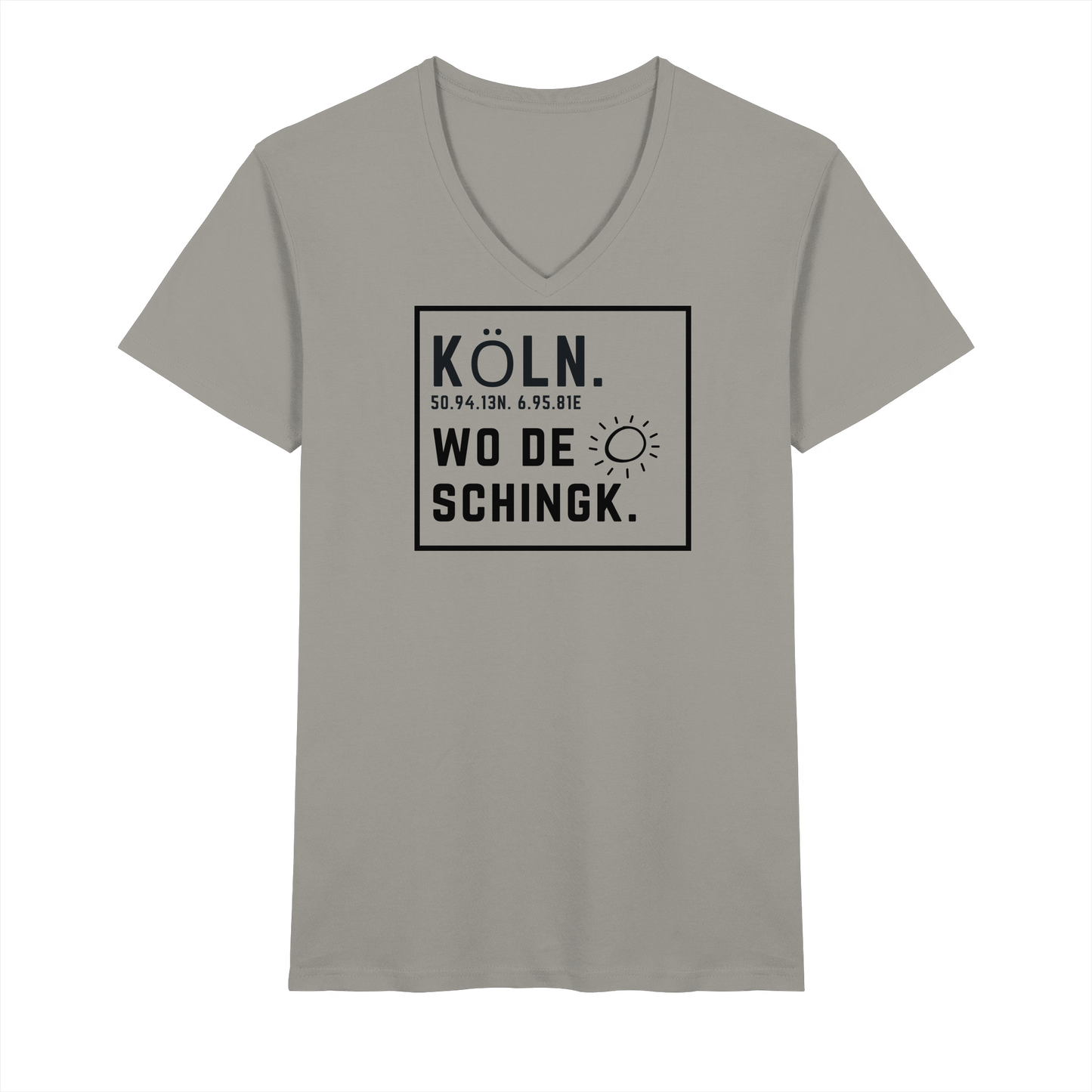 Wo de Sonn schingk - Köln Druck - V-Neck Shirt
