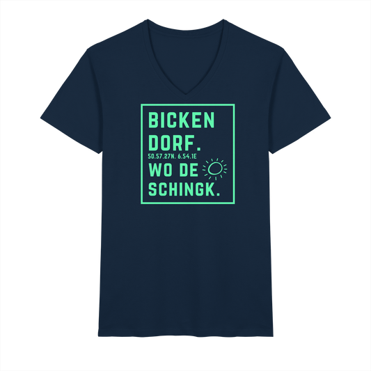 Wo de Sonn schingk - Bickendorf Druck - V-Neck Shirt