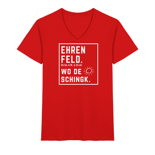Wo de Sonn schingk - Ehrenfeld Druck - V-Neck Shirt