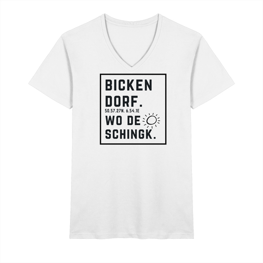 Wo de Sonn schingk - Bickendorf Druck - V-Neck Shirt