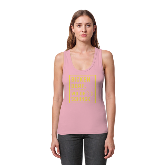 Wo de Sonn schingk - Bickendorf Druck - Womens Organic Fitted Tank Top