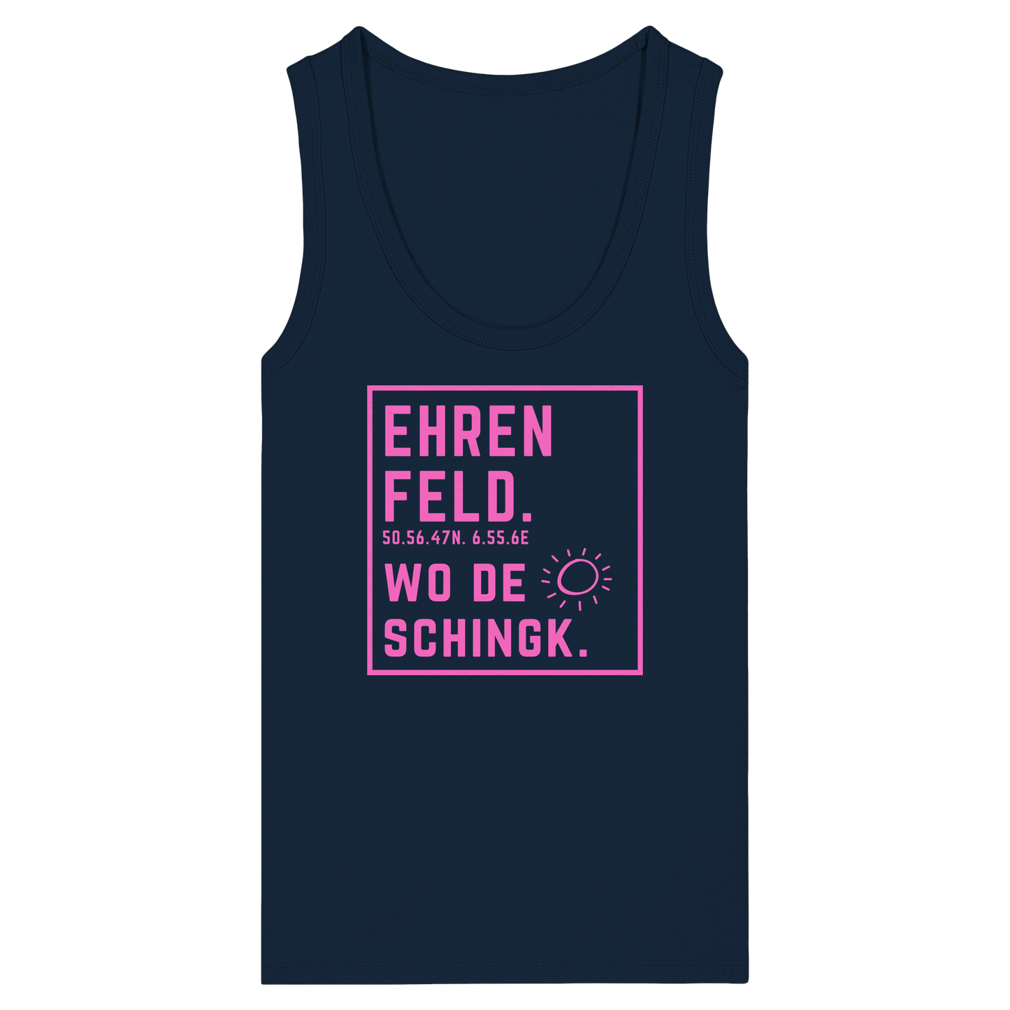 Wo de Sonn schingk - Ehrenfeld Druck - Womens Organic Fitted Tank Top