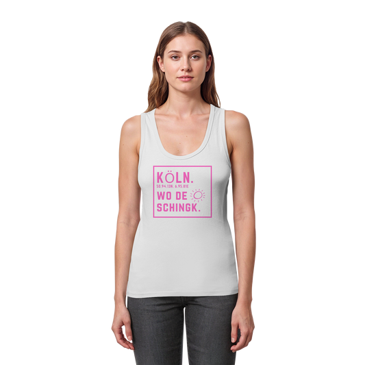 Wo de Sonn schingk - Köln Druck - Womens Organic Fitted Tank Top