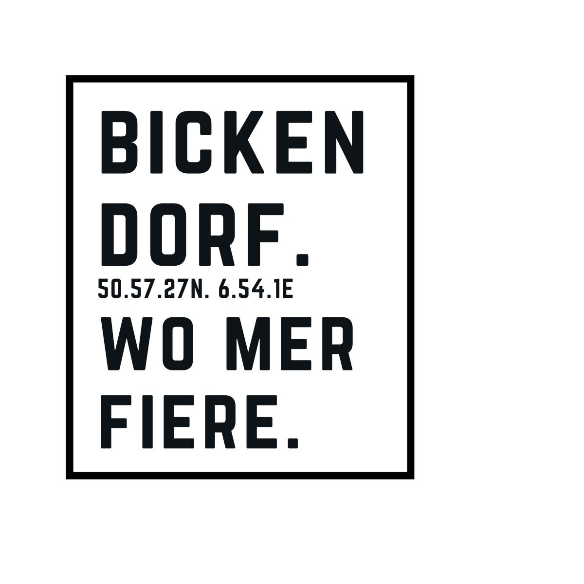 Bickendorf Wo mer fiere