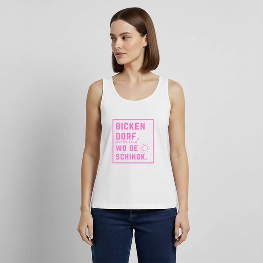 Wo de Sonn schingk - Bickendorf Druck - Frauen Premium Tank Top - Weiß