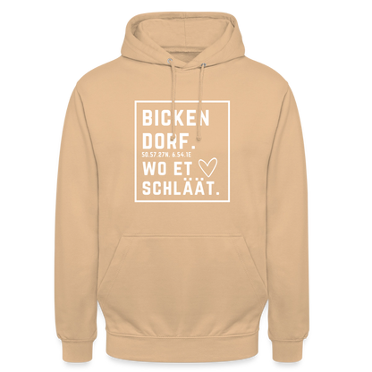 Bickendorf Hätz Druck - Unisex Hoodie - Pfirsich