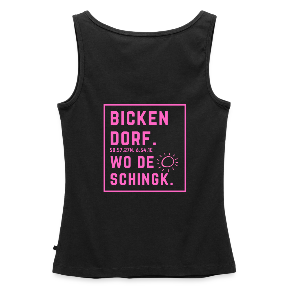 Wo de Sonn schingk - Bickendorf Druck - Frauen Premium Tank Top - Schwarz