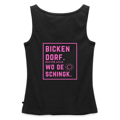 Wo de Sonn schingk - Bickendorf Druck - Frauen Premium Tank Top - Schwarz